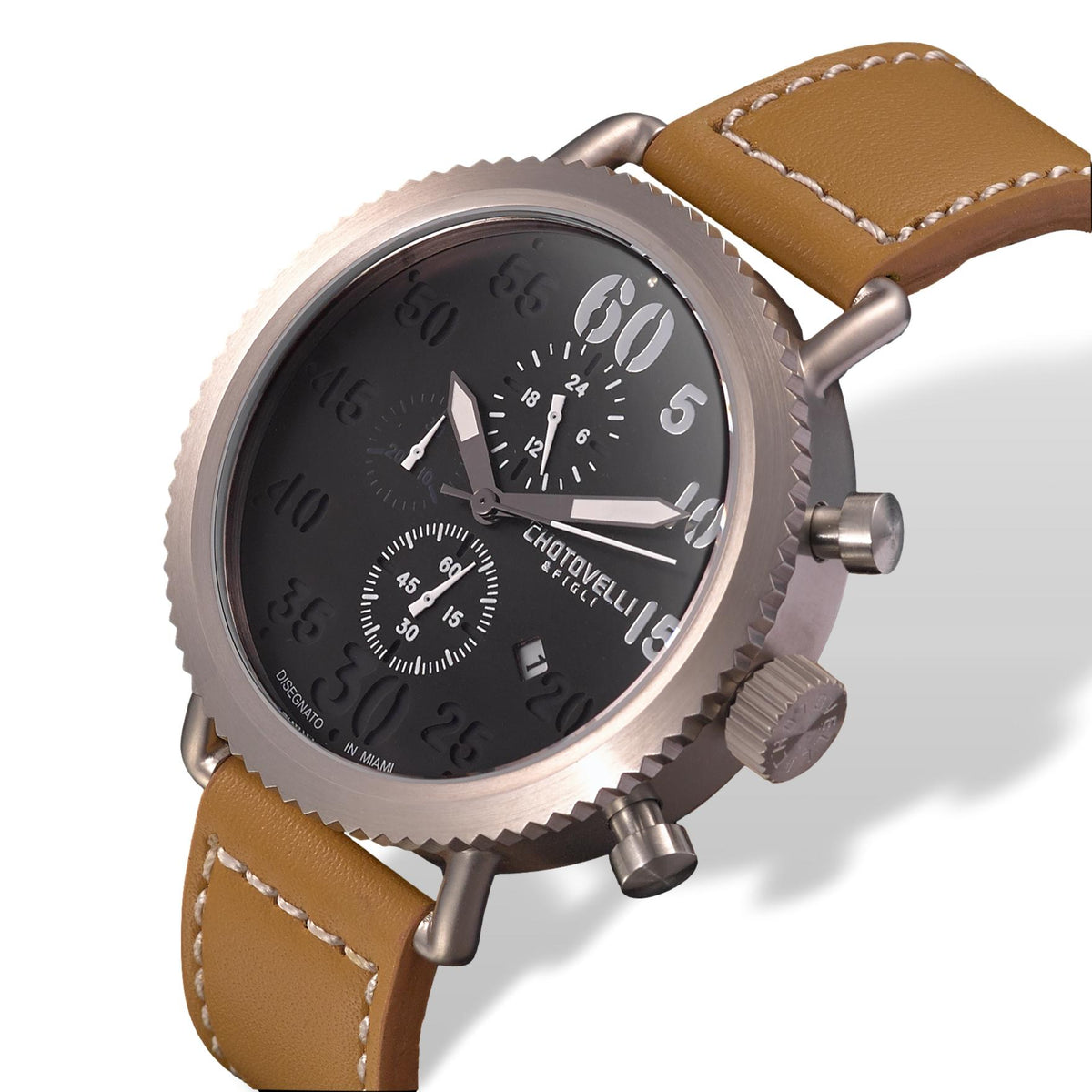 Aviator Leather Watch | Sapphire Crystal Watch | Chotovelli