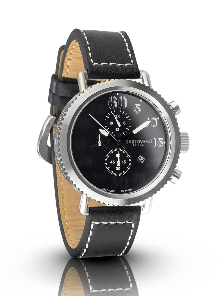 Aviator Leather Watch | Sapphire Crystal Watch | Chotovelli & Figli