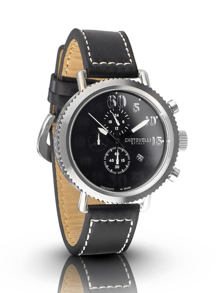 Aviator Leather Watch | Sapphire Crystal Watch | Chotovelli & Figli