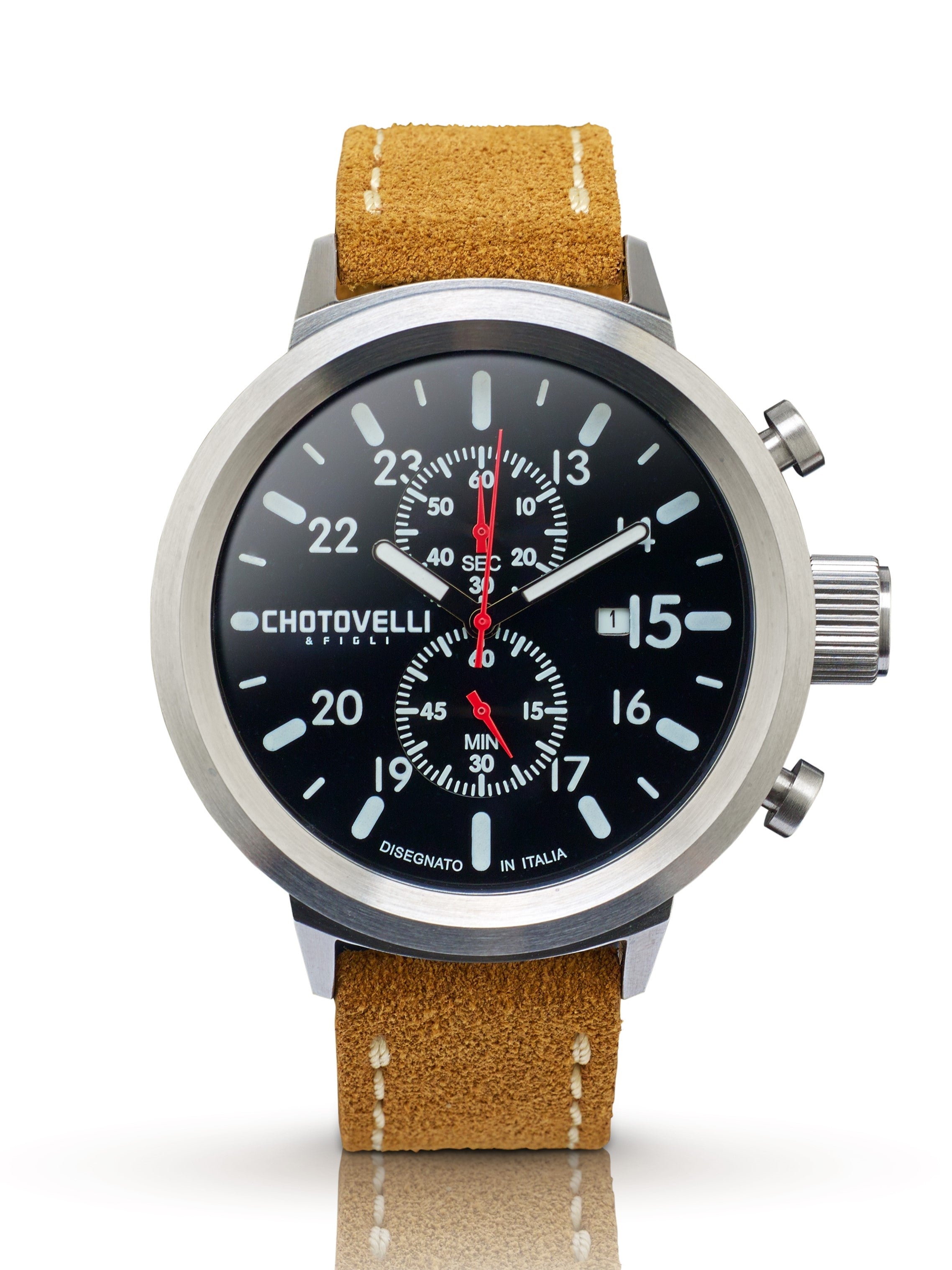 747-12 Big Pilot Watch | Unique Aviator Watches | Chotovelli & Figli