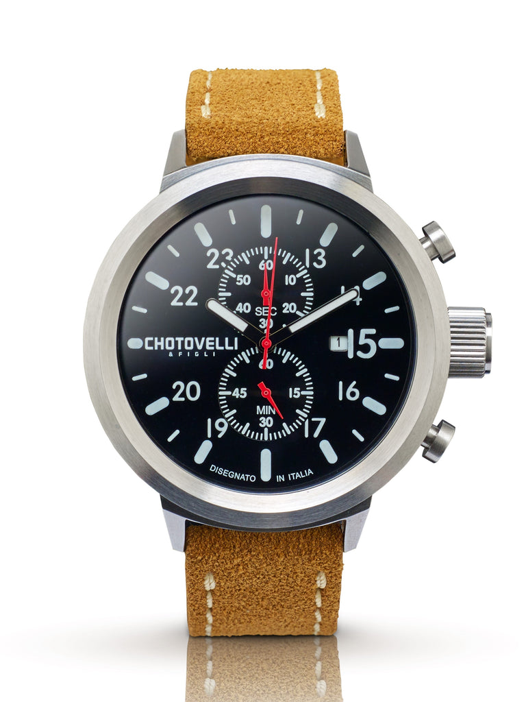 747-12 Big Pilot Watch | Unique Aviator Watches | Chotovelli & Figli