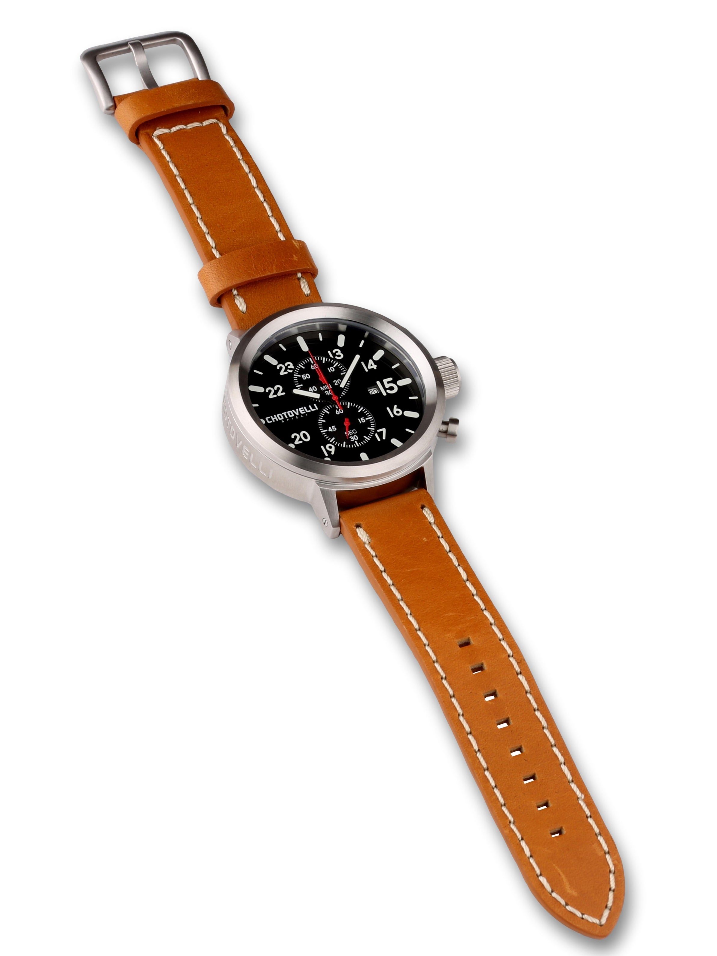 747-12 Big Pilot Watch | Unique Aviator Watches | Chotovelli & Figli