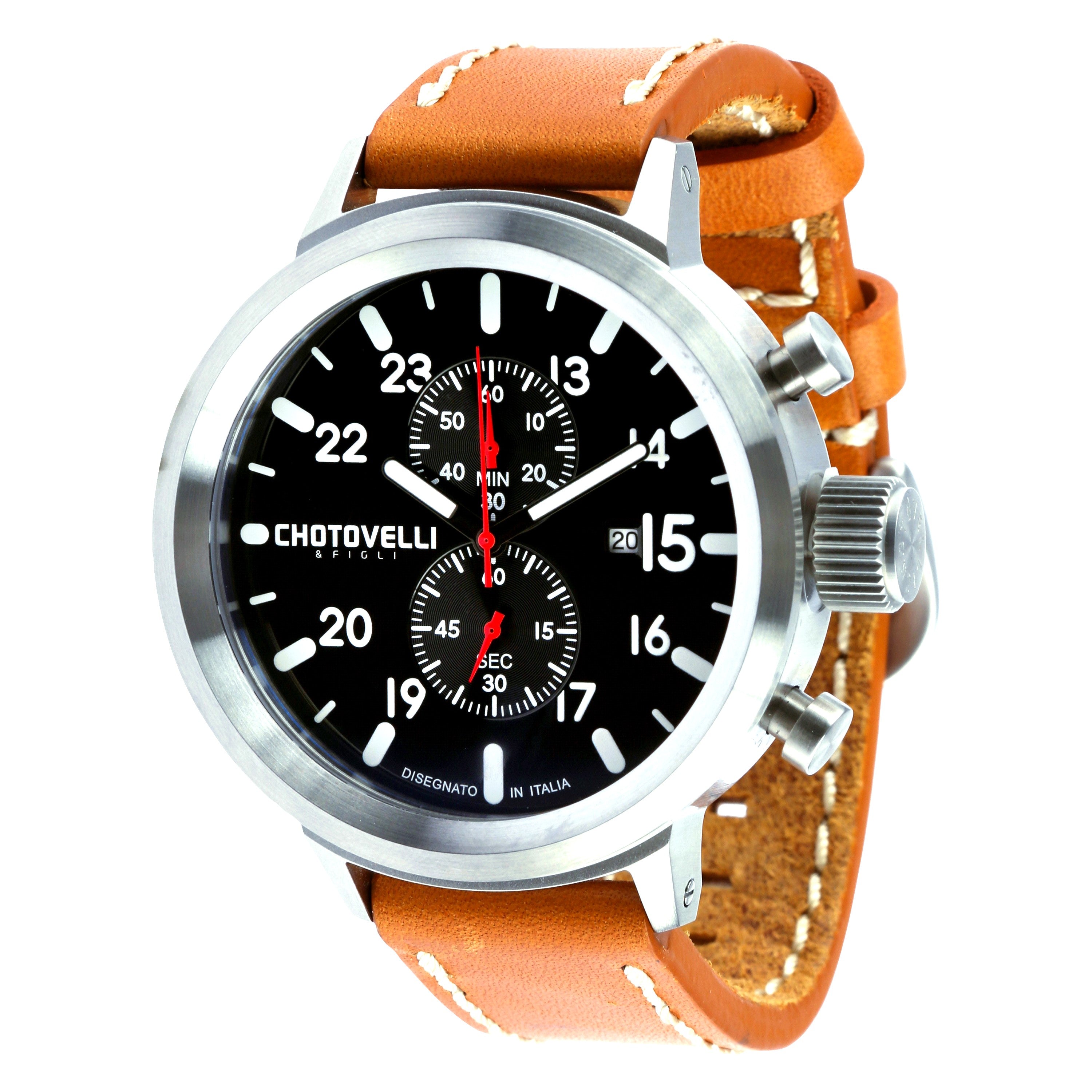 747-12 Big Pilot Watch | Unique Aviator Watches | Chotovelli & Figli