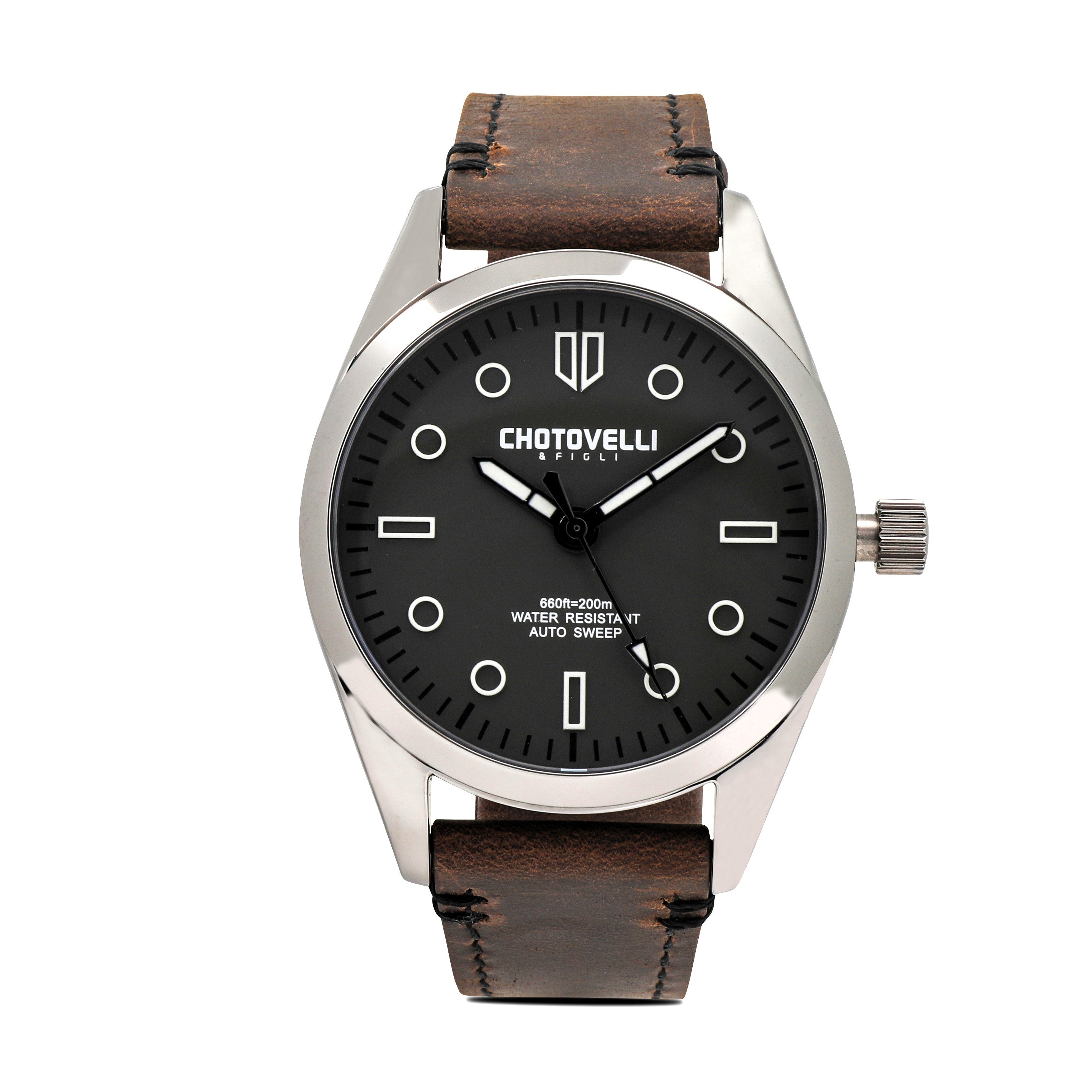 Automatic Pilot Watch | Water-Resistant Wristwatch | Chotovelli & Figli