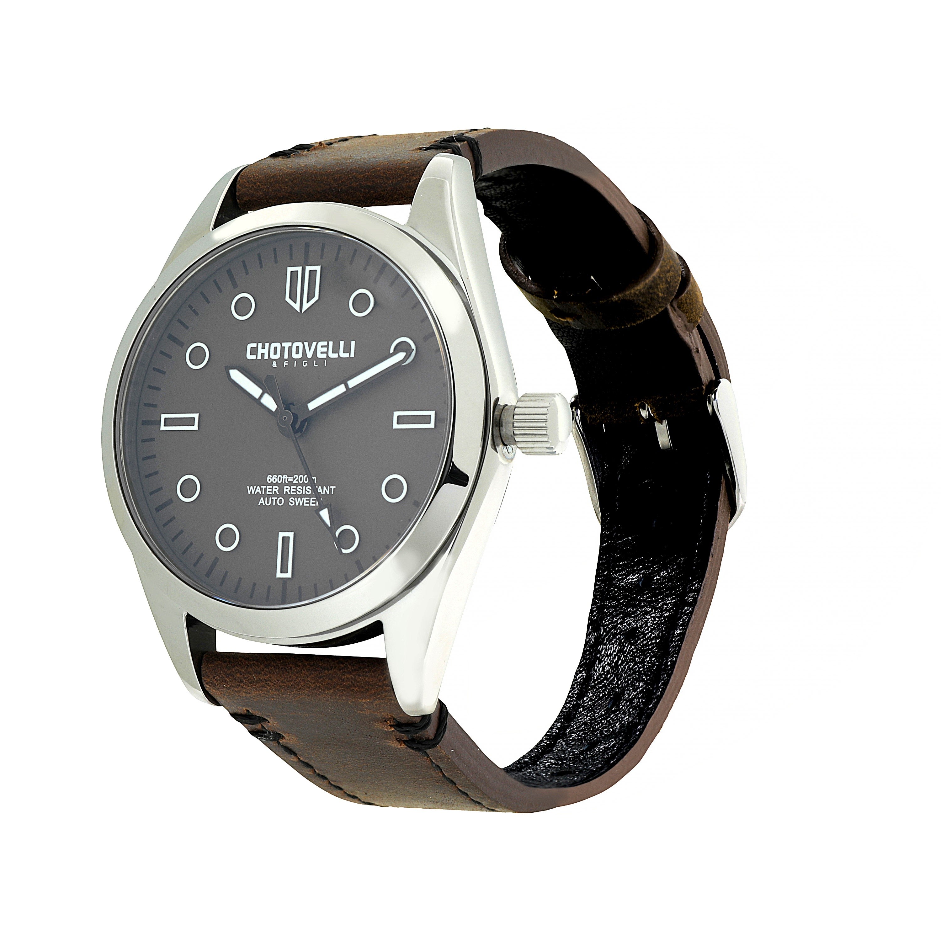 Automatic Pilot Watch | Water-Resistant Wristwatch | Chotovelli & Figli