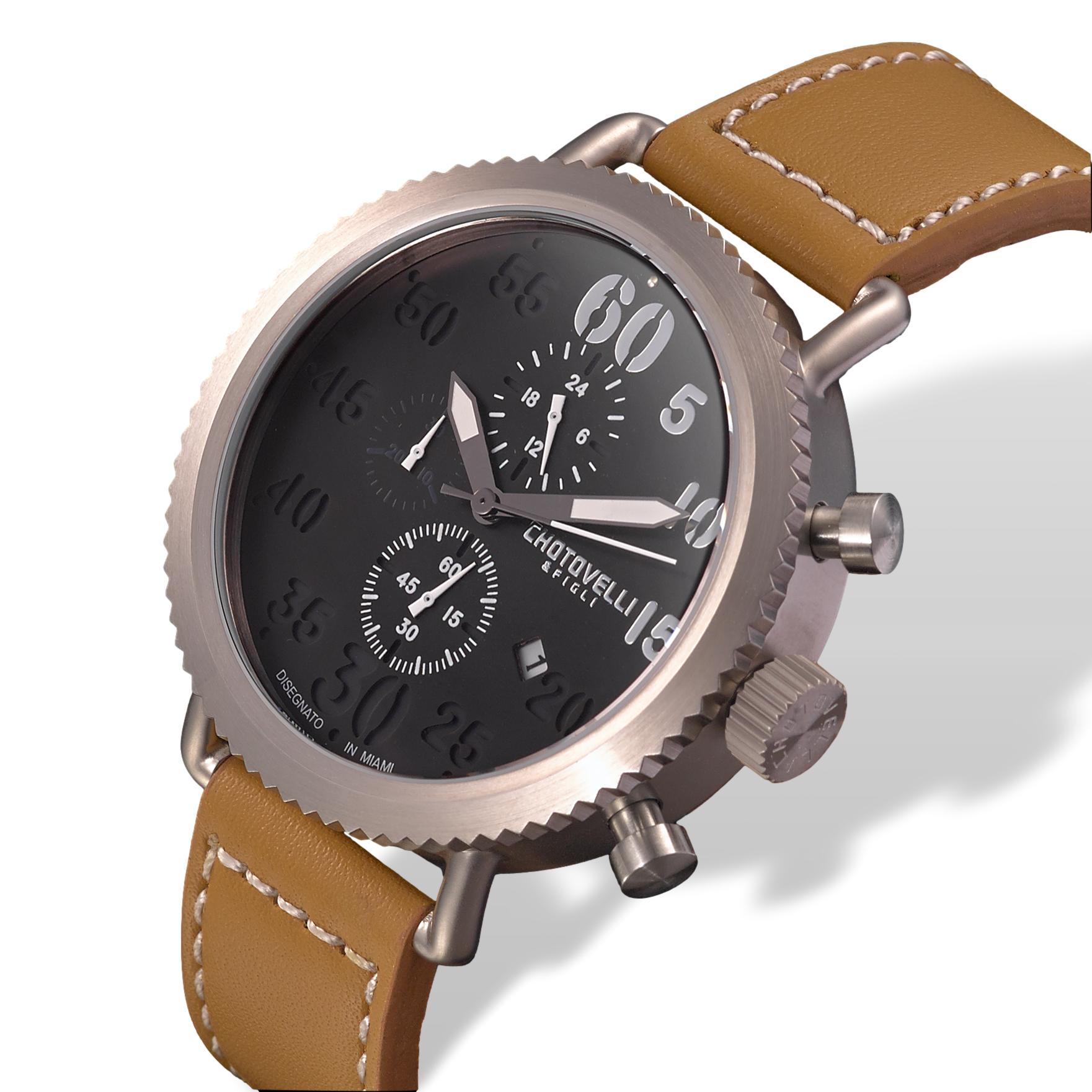 Aviator Leather Watch | Sapphire Crystal Watch | Chotovelli & Figli