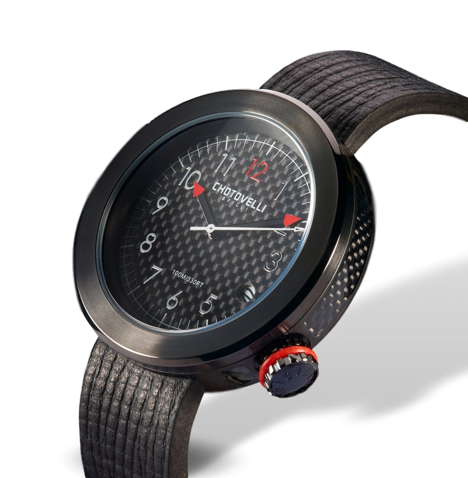 Black Gauge Watch | Gauge Strap Watch | Chotovelli & Figli