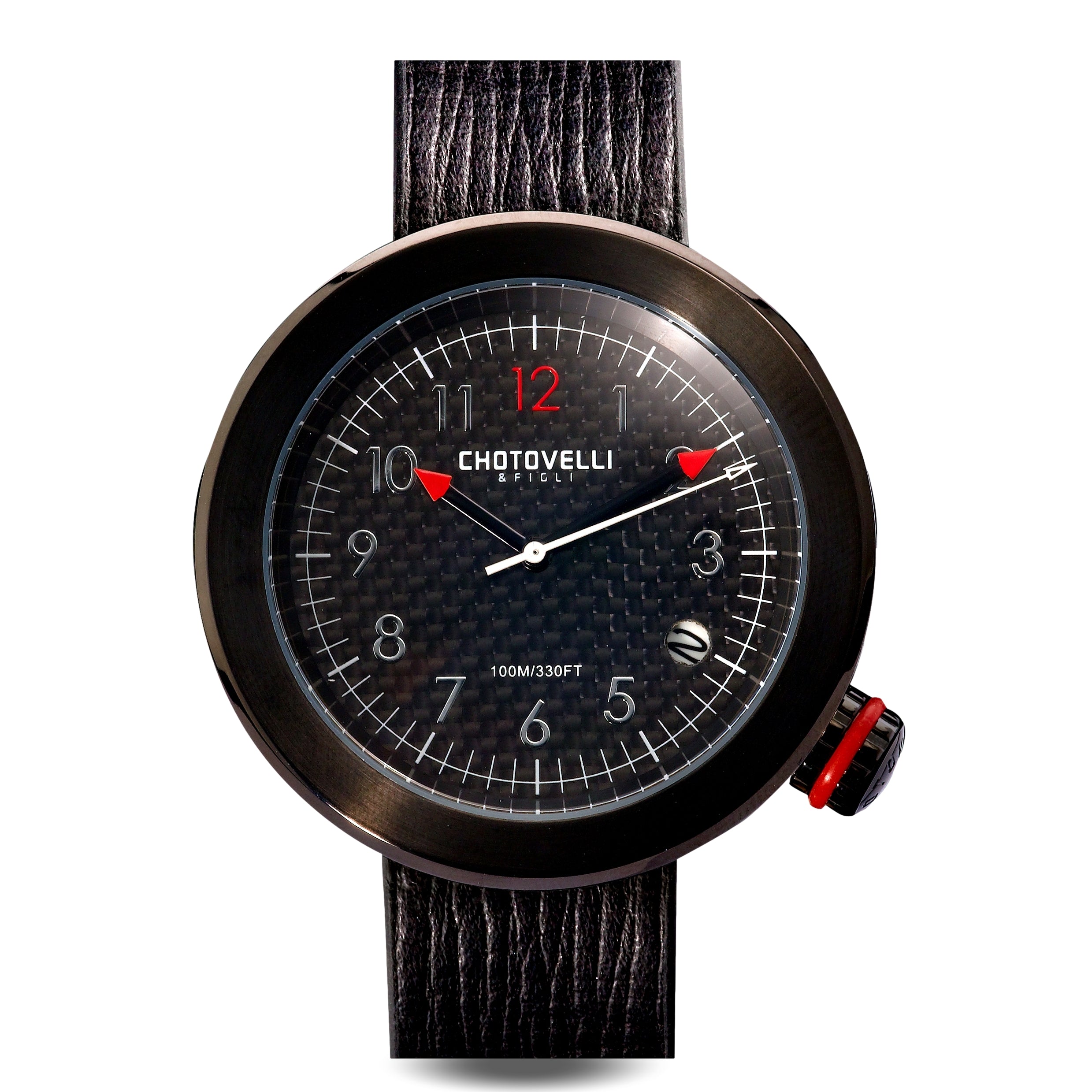 Black Gauge Watch | Gauge Strap Watch | Chotovelli & Figli