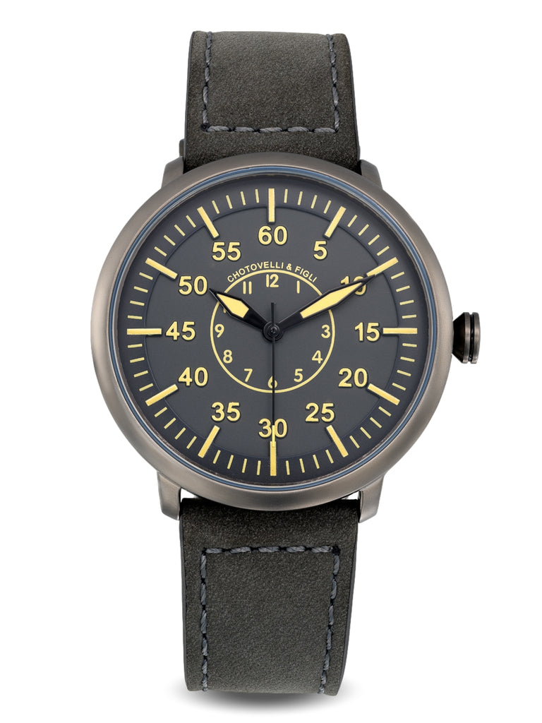 1919C Flieger Watch | Italian Suede Leather Watch | Chotovelli
