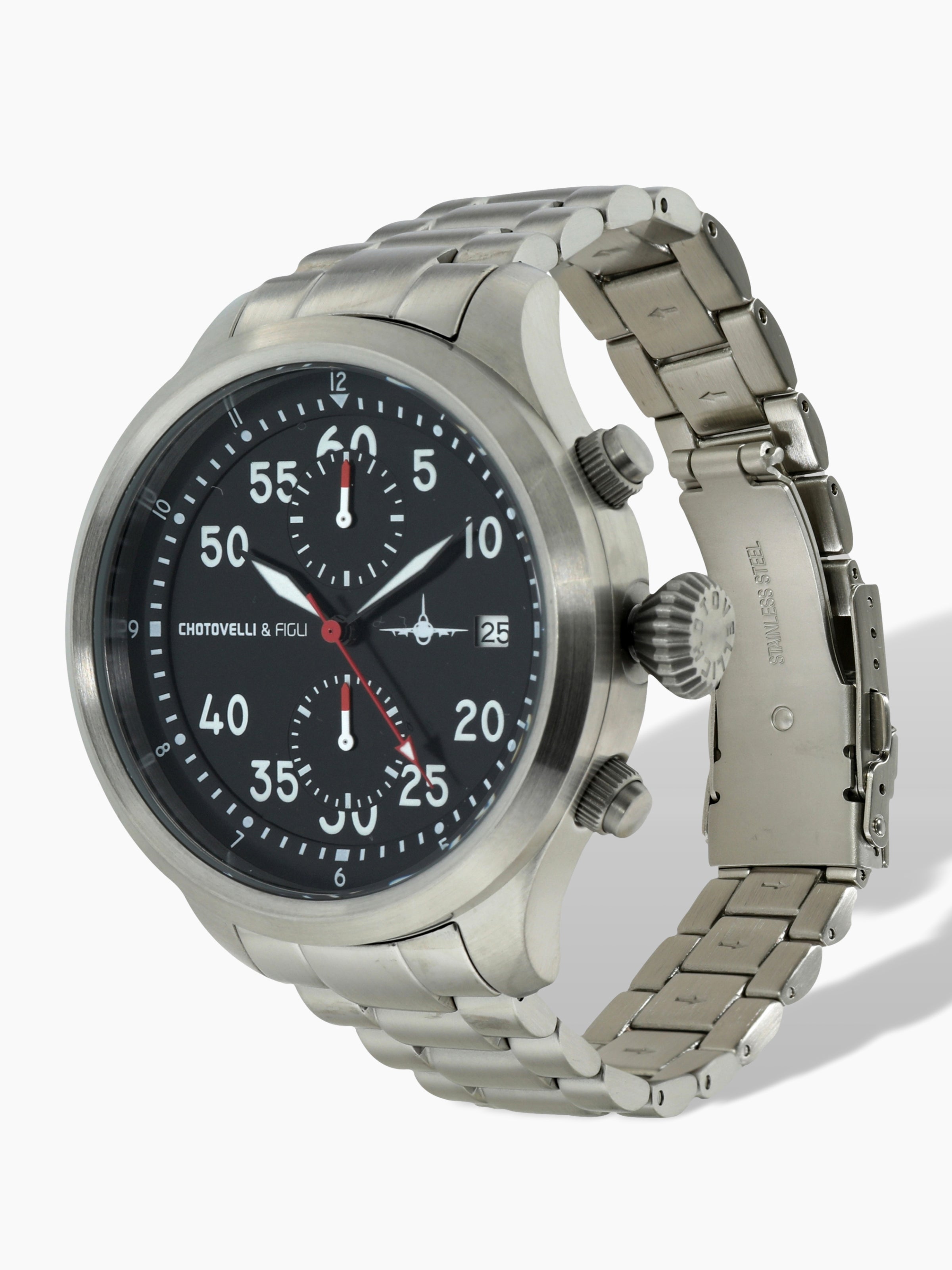 Large Dial Watch | Men's Pilot Watch | Chotovelli & Figli