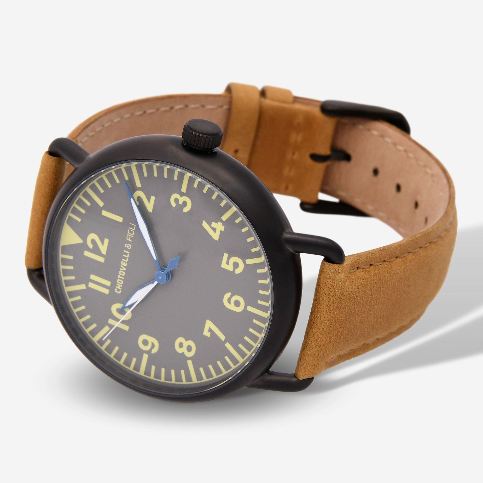 Brown Leather Watch | Unisex Leather Watch | Chotovelli & Figli