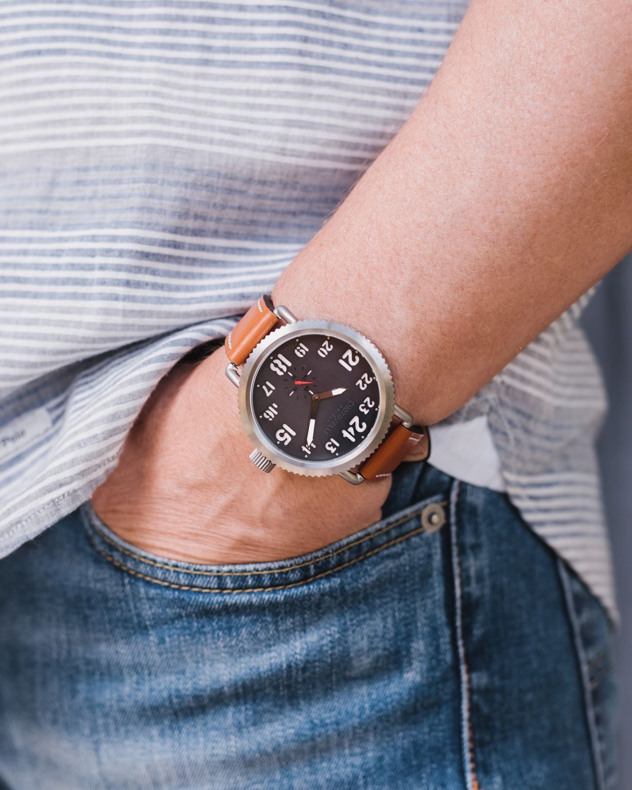 Matte Dial Watch | Leather Strap Watch | Chotovelli & Figli