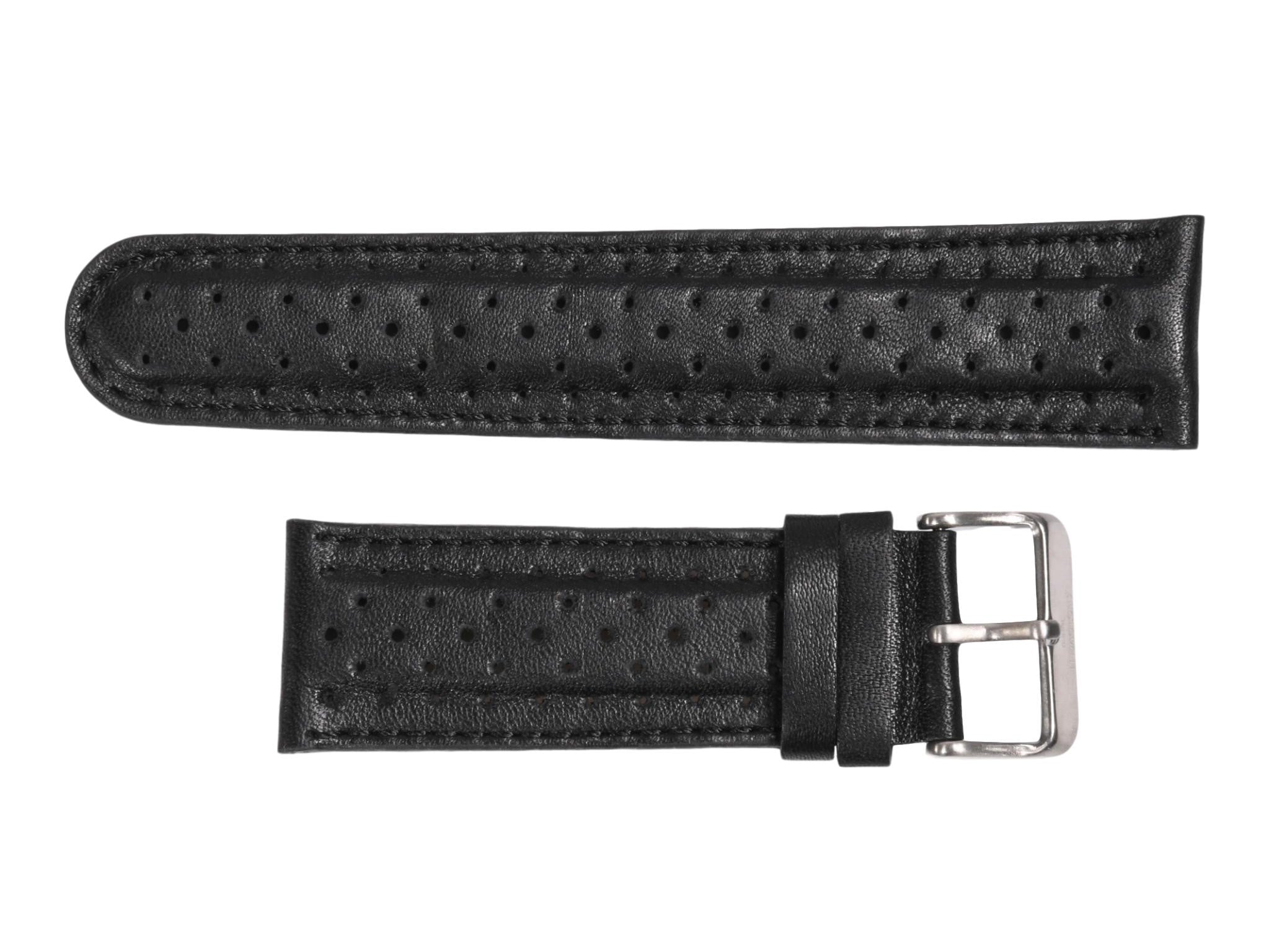 Black Leather Strap | 24mm Black Strap | Chotovelli & Figli