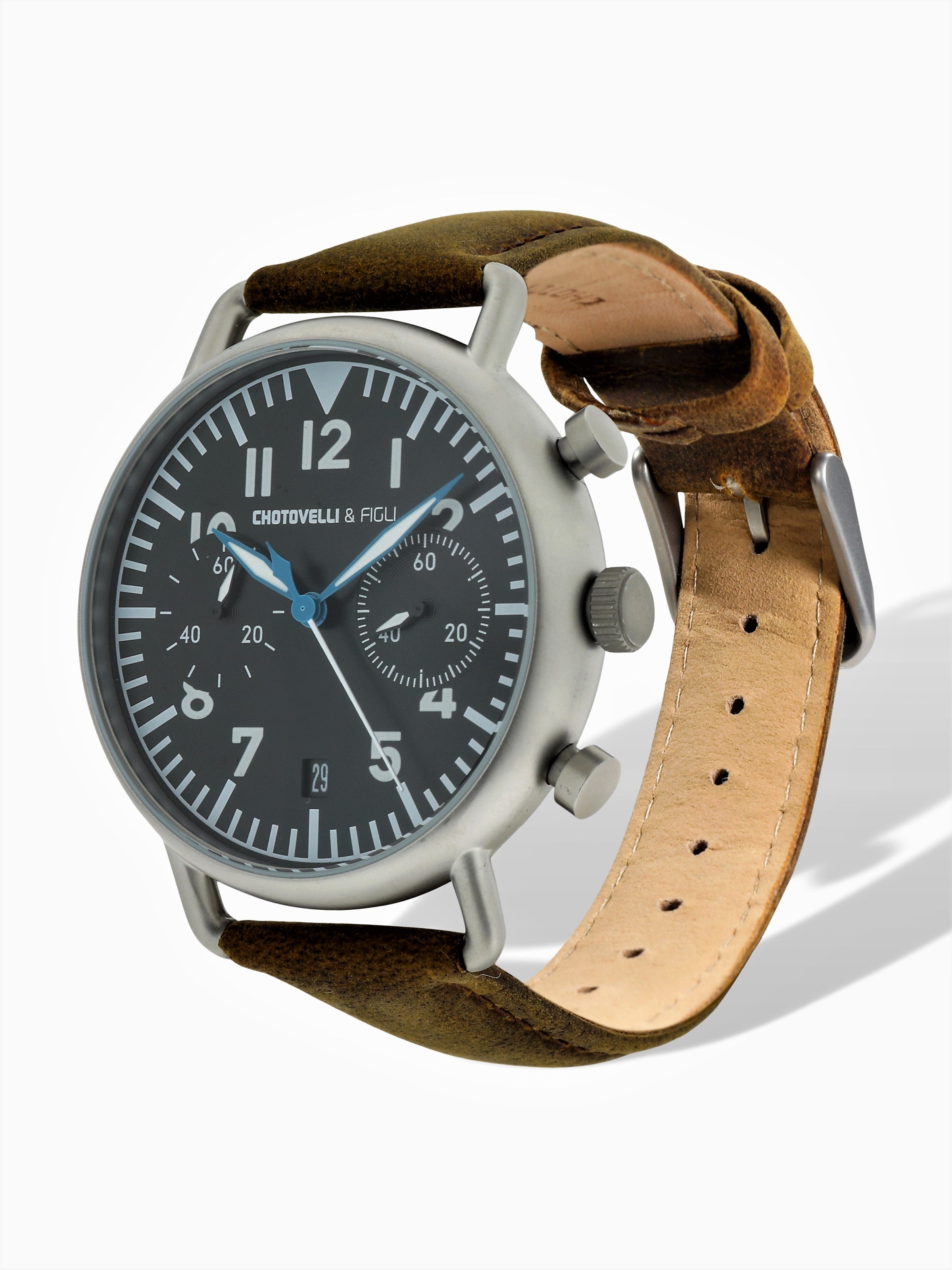 Flieger Leather Watch | Vintage Leather Watch | Chotovelli & Figli