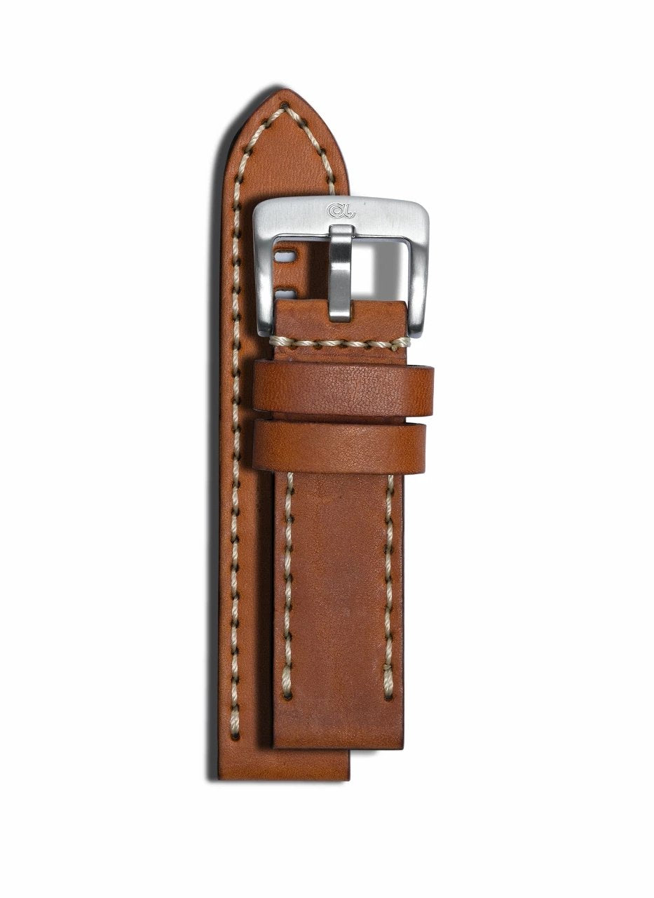 22mm Brown Leather Strap