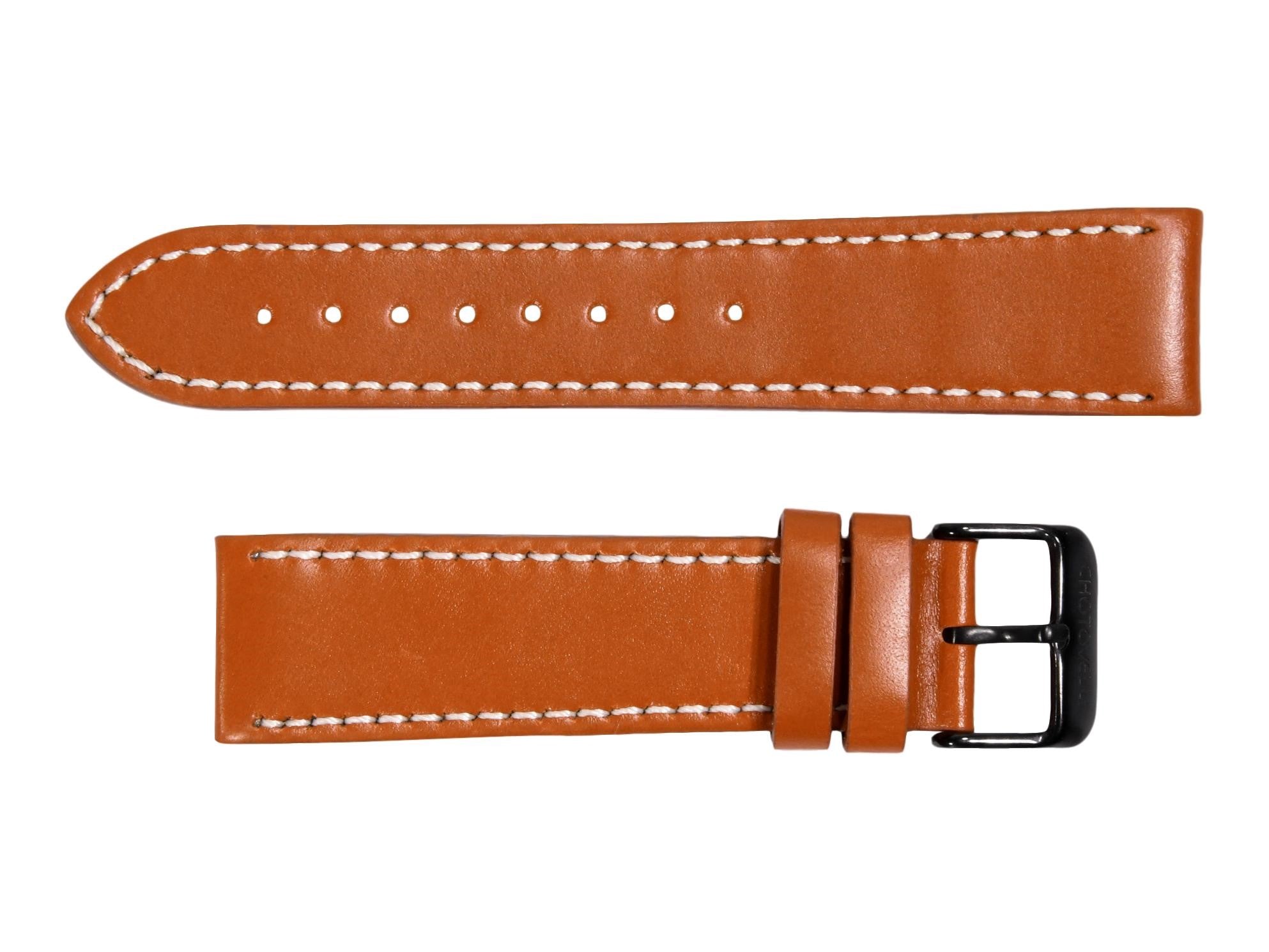 Togo Cognac Brown Tonal Leather Watch Strap